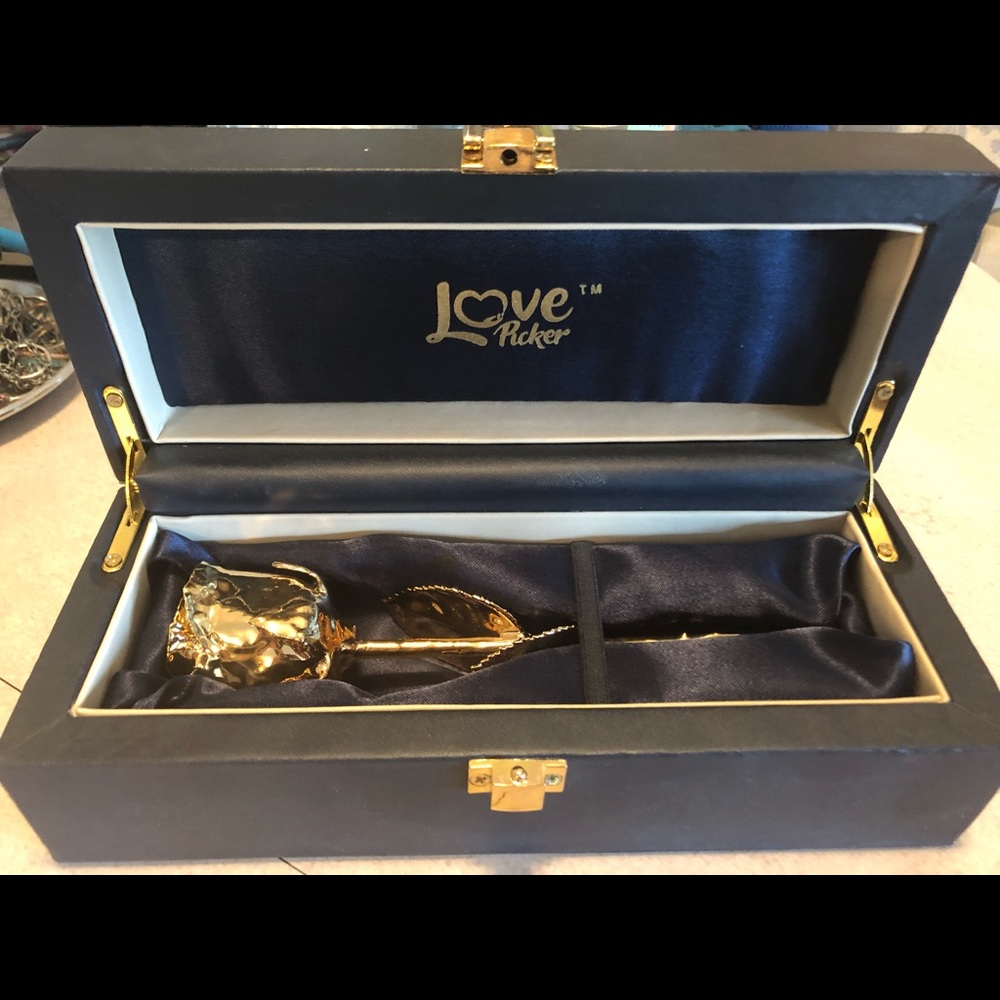 REAL rose covered in 14k gold